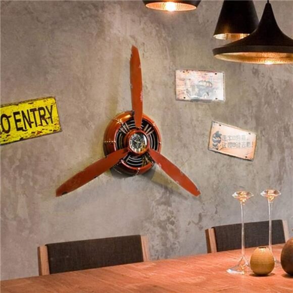Metal Airplane Propeller Wall Decor,Vintage Aviation Wall Art - Picture 4 of 7